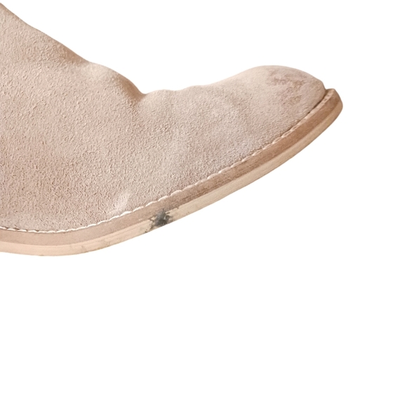 Dolce Vita Suede Leather Booties Boho Perfect Heeled Boots No size fits like a 9 - Picture 7 of 8